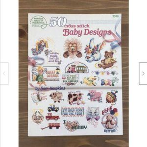 50 Cross Stitch Baby Designs #3556 American School of Needlework Book S Hawkins